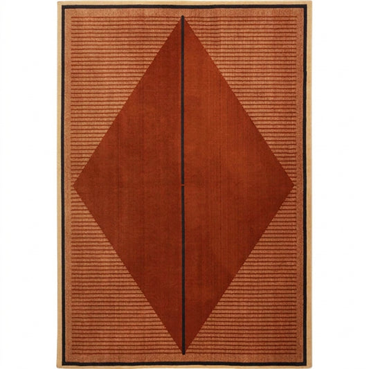 bohemian geometric area rug red living room style