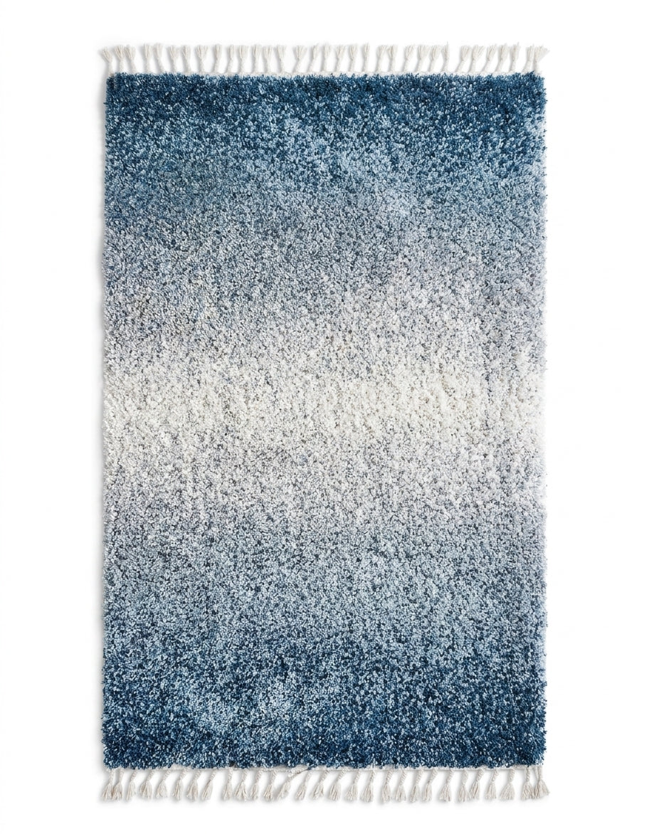 area rug shaggy gradient modern living room