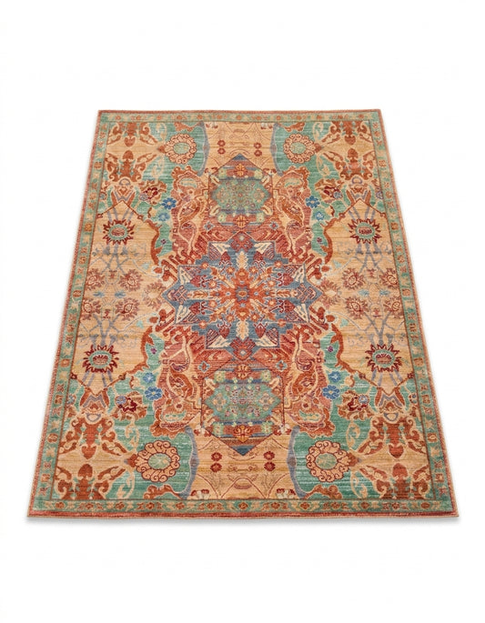 area rug vintage pattern soft living room decor