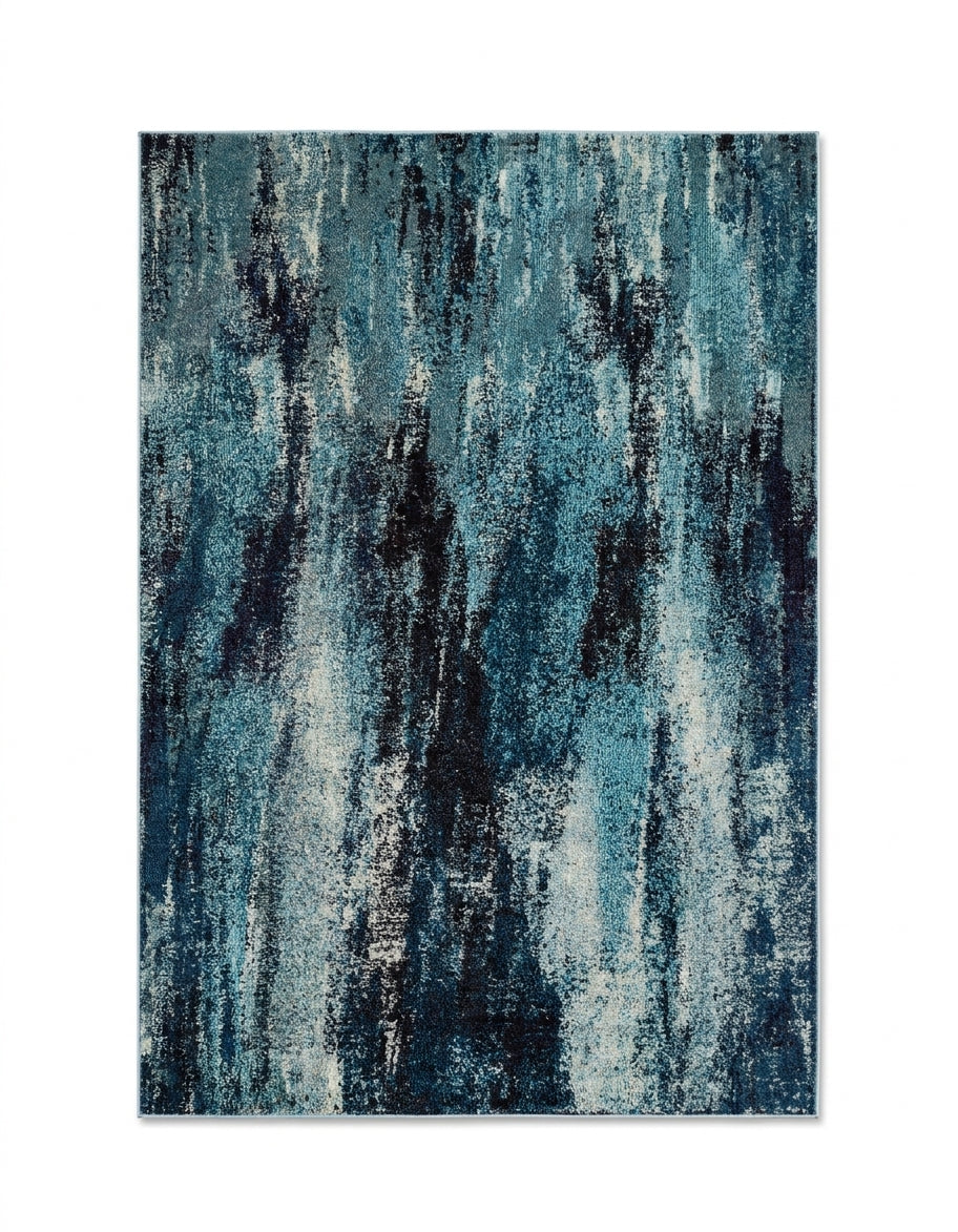 modern color blend area rug living room low pile durable