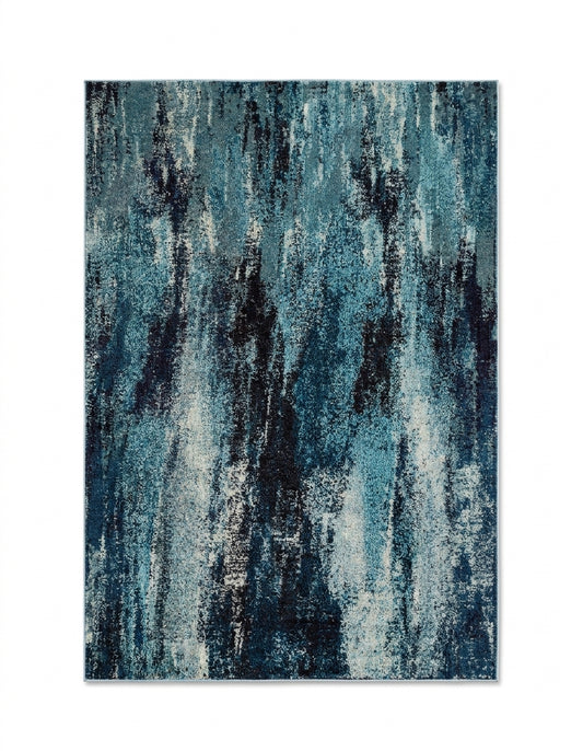 modern color blend area rug living room low pile durable