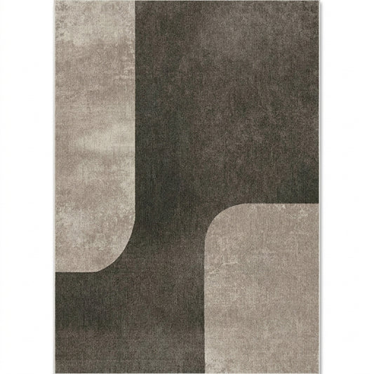 bohemian abstract area rug black grey living room