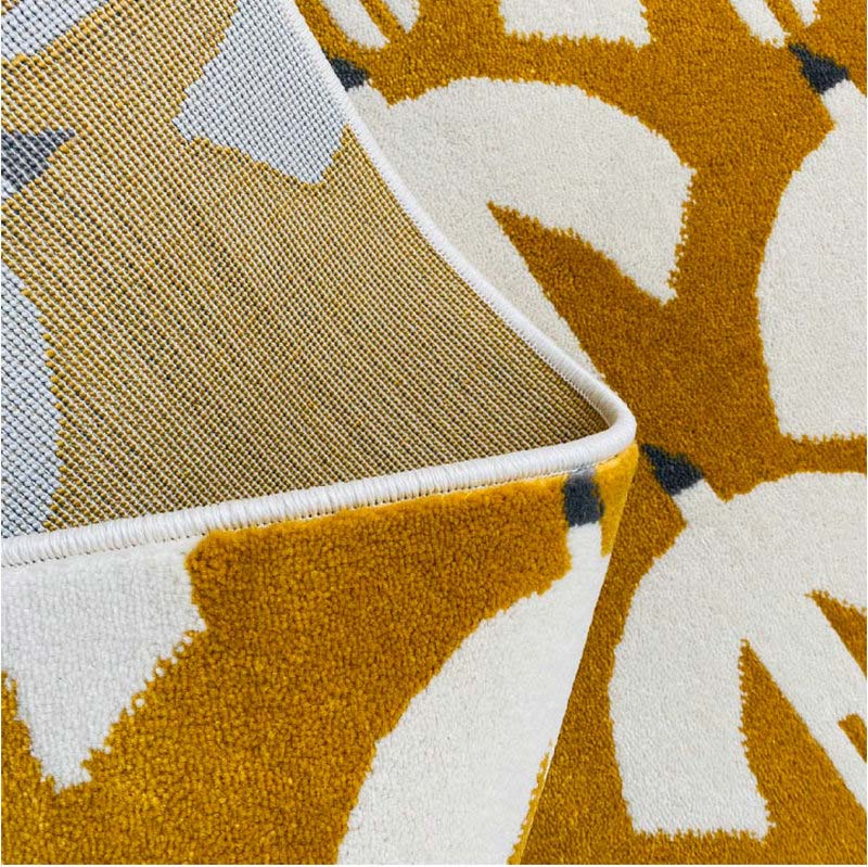 Area Rug - Bohemian, Creative Yellow Flying Bird Pattern